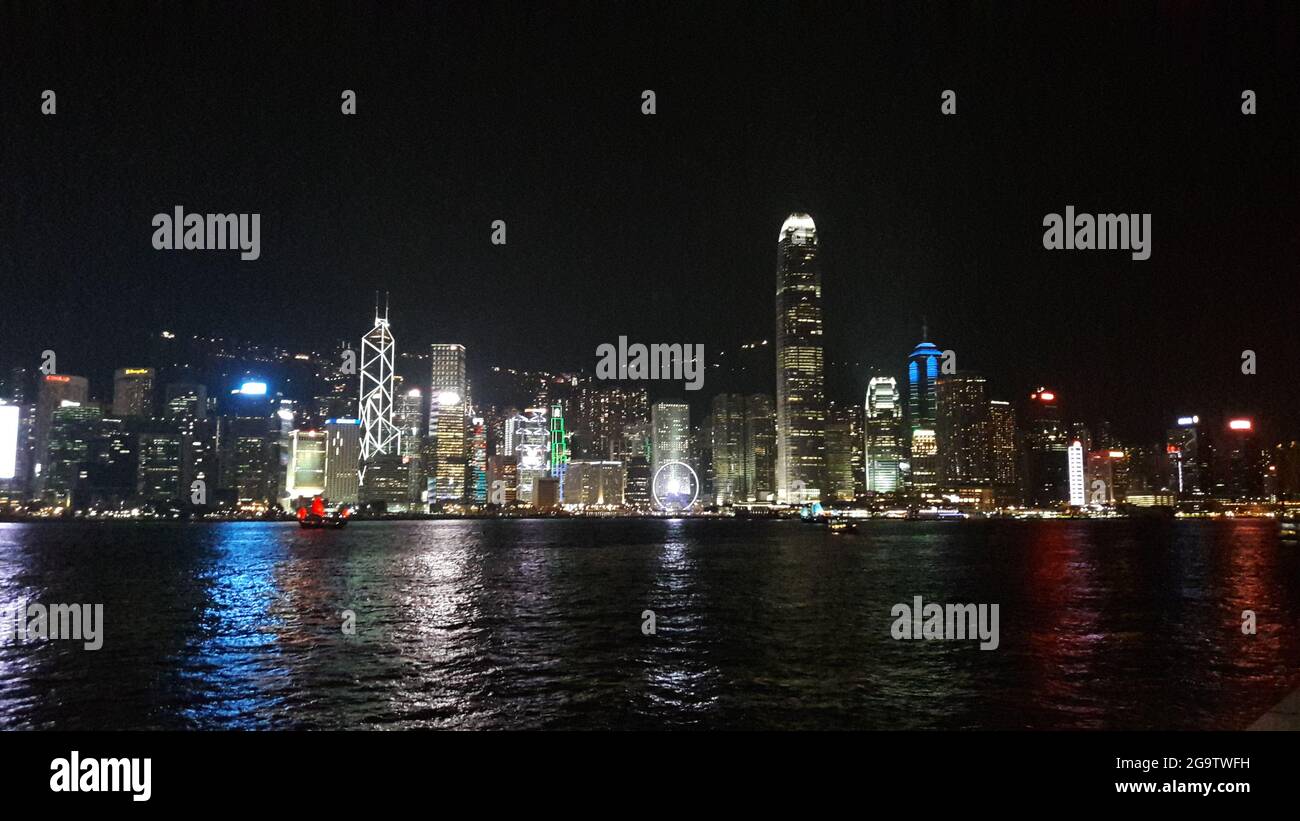 A night view of Hong Kong Stock Photo - Alamy