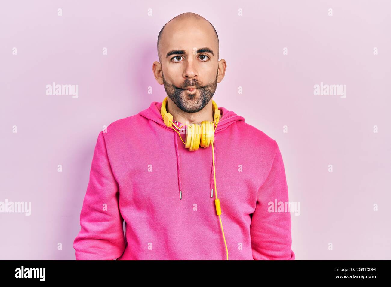 Bald man making funny face hi-res stock photography and images - Alamy