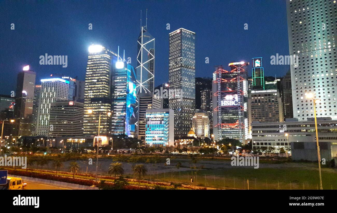 A night view of Hong Kong Stock Photo - Alamy