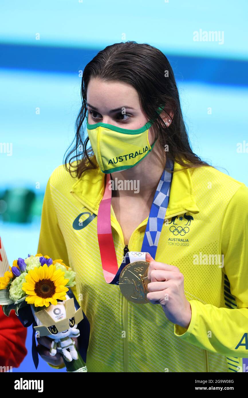 Tokyo Japan 27th July 2021 Kaylee Mckeown Aus Swimming Womens 100m Backstroke Medal 