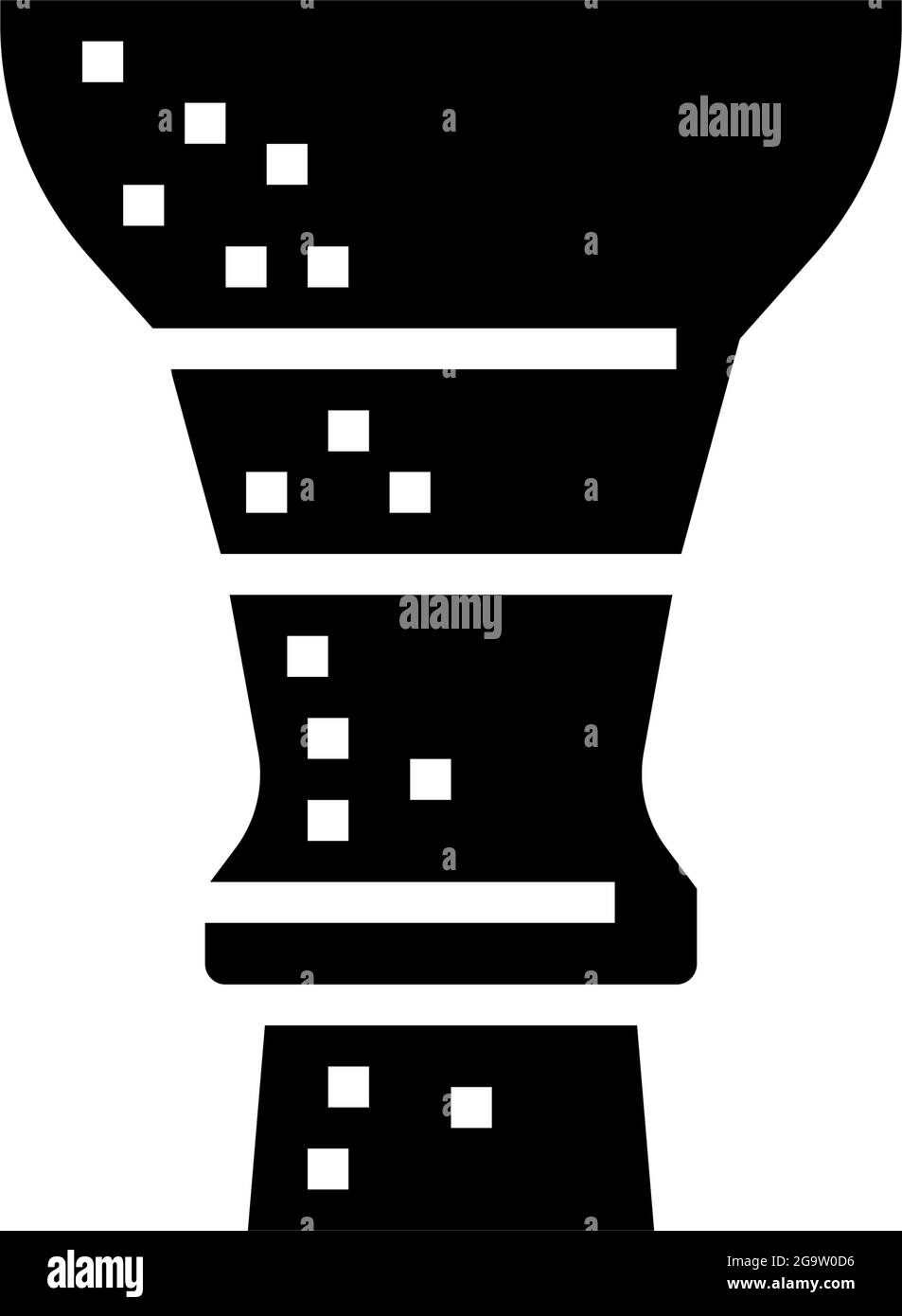 hookah clay bowl glyph icon vector illustration Stock Vector Image ...