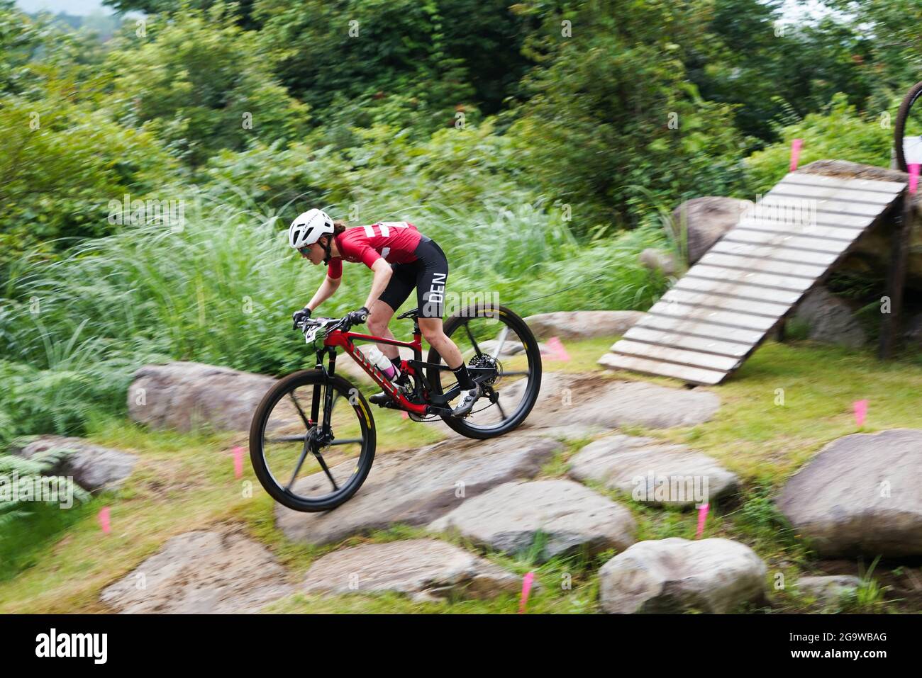 Shizuoka, Japan. 27th July, 2021. Caroline Bohe (DEN) Cycling : Women's  Cross-country during the Tokyo 2020 Olympic Games at the Izu MTB Course in  Shizuoka, Japan . Credit: Shutaro Mochizuki/AFLO/Alamy Live News