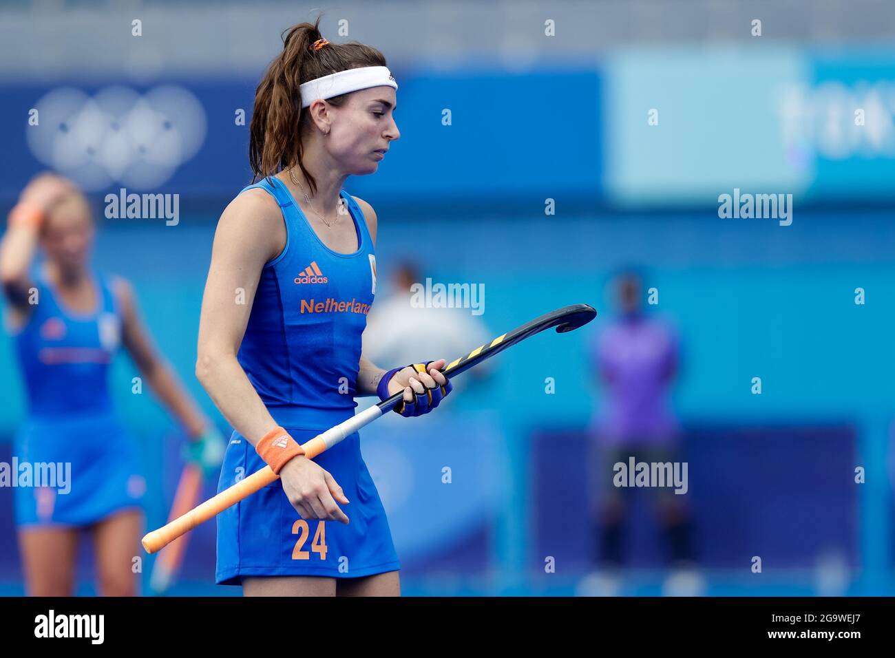 Tokyo Japan July 28 Eva De Goede Of The Netherlands During The Tokyo 2020 Olympic Womens Hockey Tournament Match Between Netherlands And South Africa At Oi Hockey Stadium On July 28