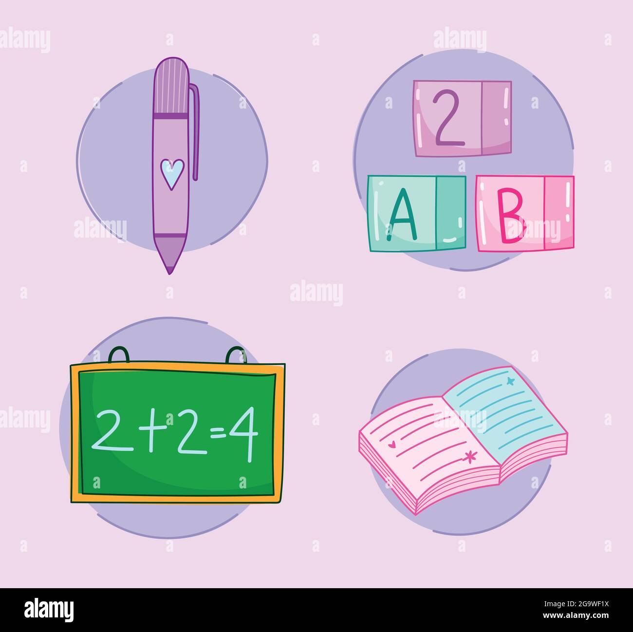 school icon set Stock Vector Image & Art - Alamy