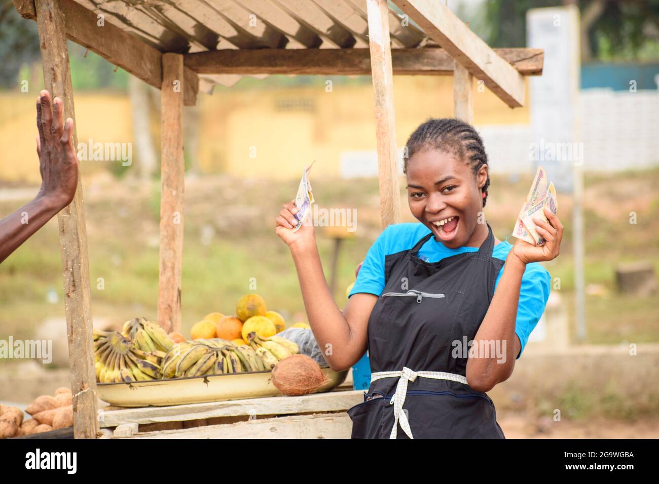 A women sells stockfish at a market in Lagos, Nigeria on Saturday, Sept. 16,  2023. (AP Photo/Sunday Alamba Stock Photo - Alamy