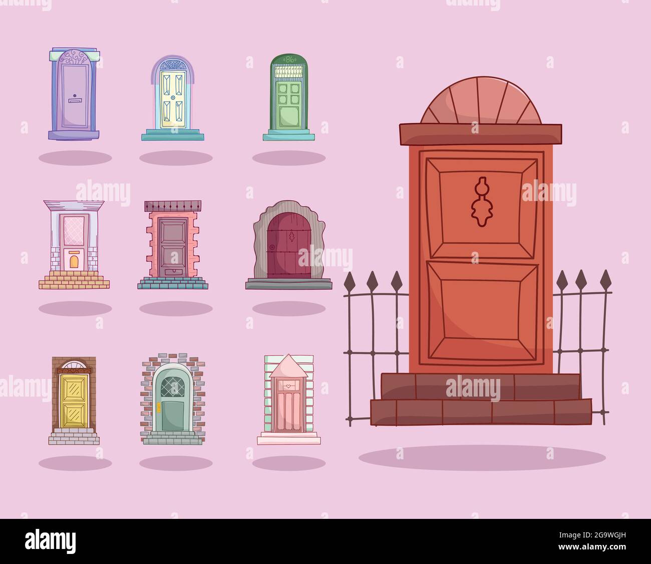 Interior doors classic Stock Vector Images - Alamy