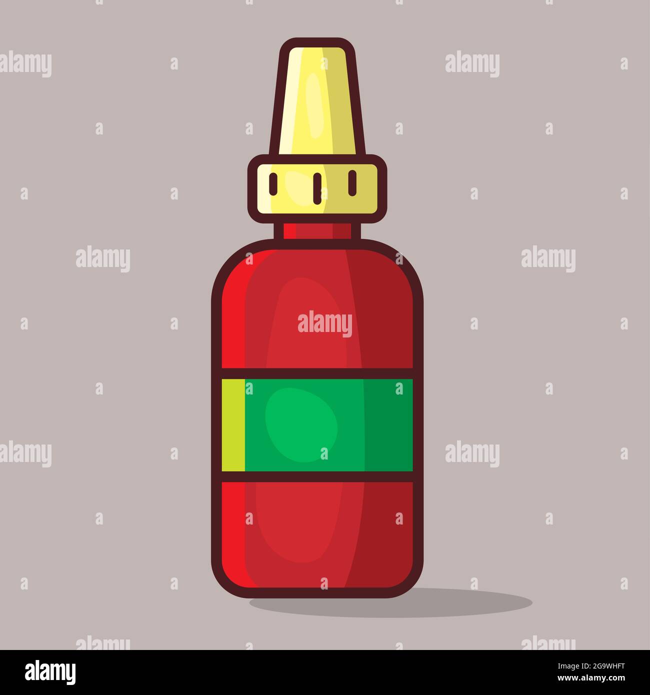 eyedropper bottle isolated vector illustration in flat style Stock Vector