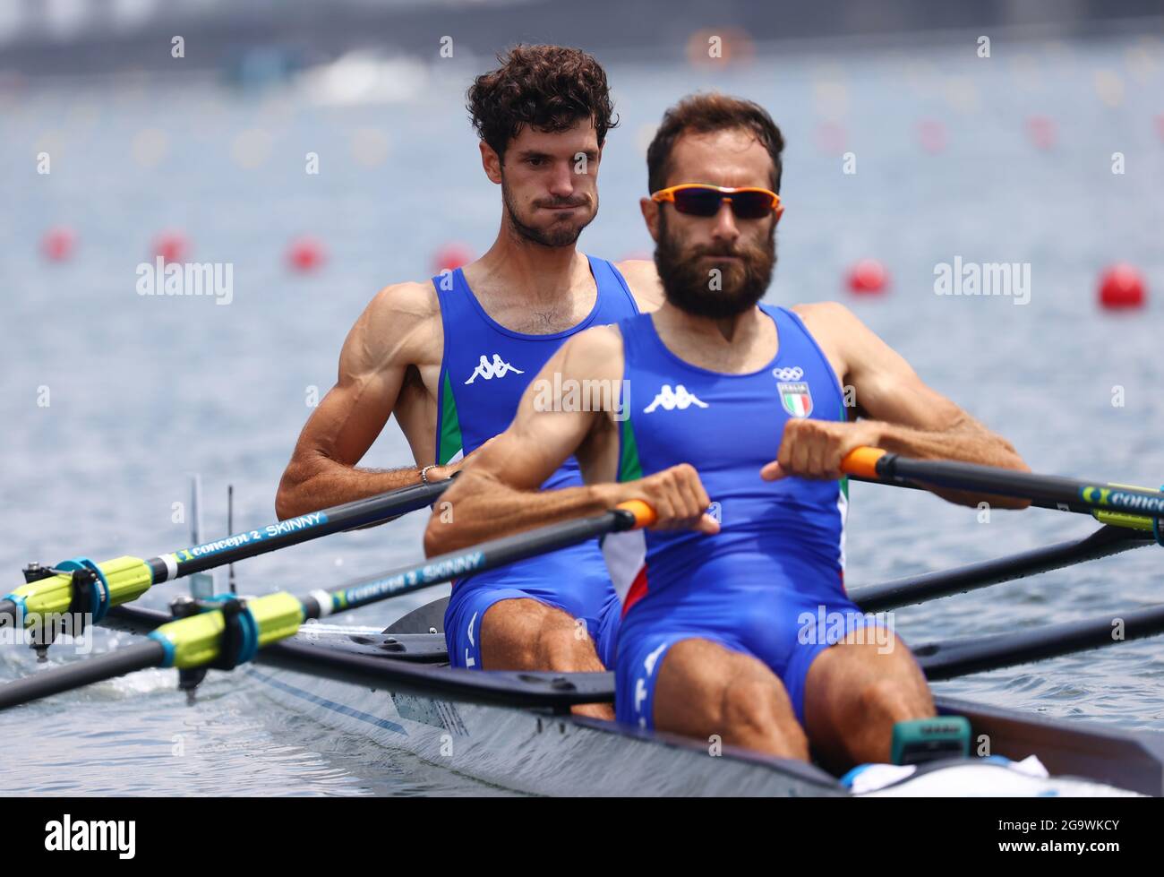 Tokyo 2020 Olympics - Rowing - Men's Lightweight Double Sculls - Semifinal  2 - Sea Forest Waterway, Tokyo, Japan - July 28, 2021. Stefano Oppo of  Italy and Pietro Ruta of Italy in action REUTERS/Leah Millis Stock Photo -  Alamy