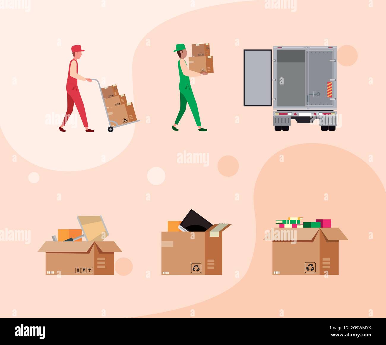 Delivery moving out icon set Stock Vector Image & Art - Alamy