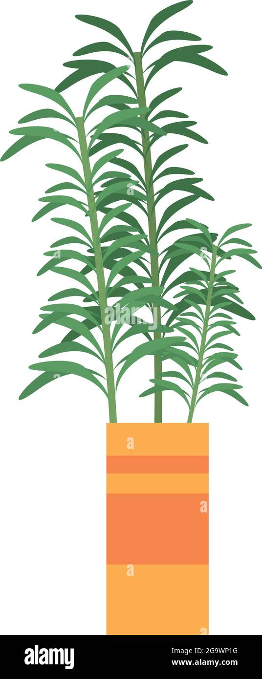 Plant inside orange pot Stock Vector Image & Art - Alamy