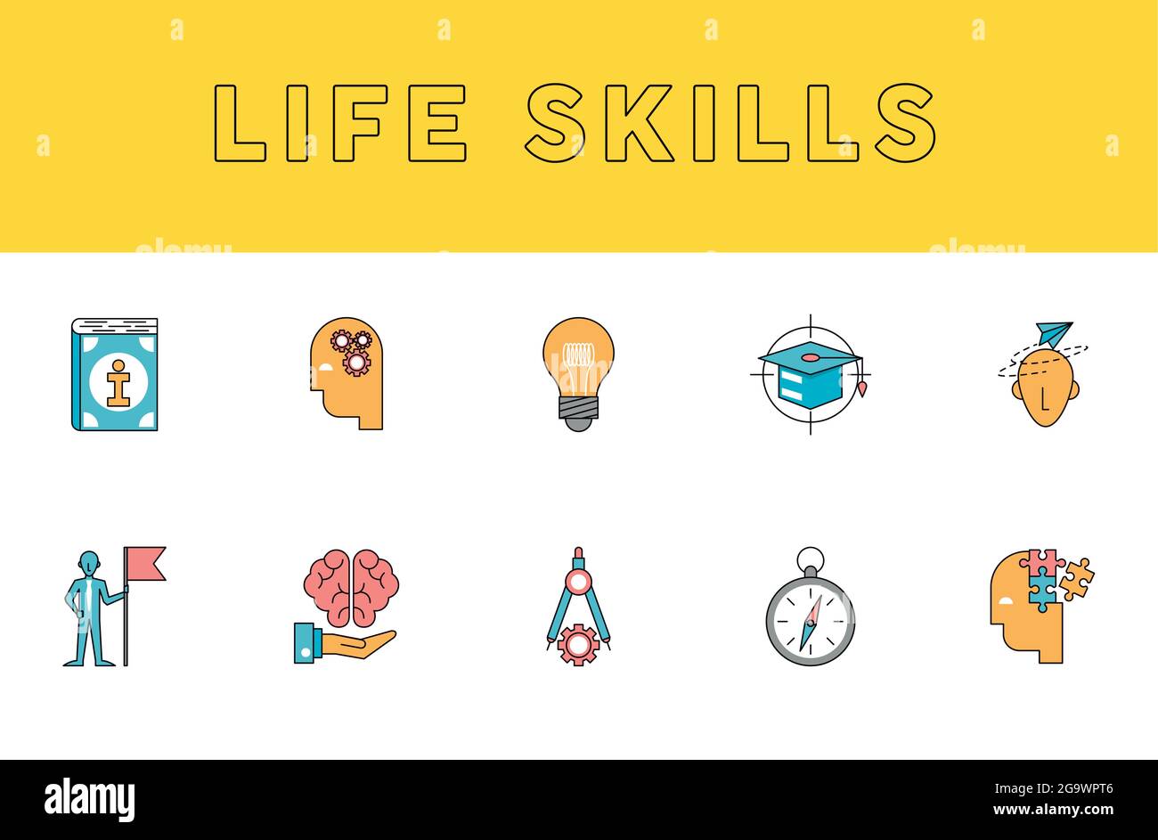 ten life skills icons Stock Vector Image & Art Alamy
