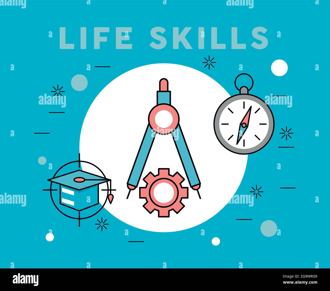 three-life-skills-icons-stock-vector-image-art-alamy