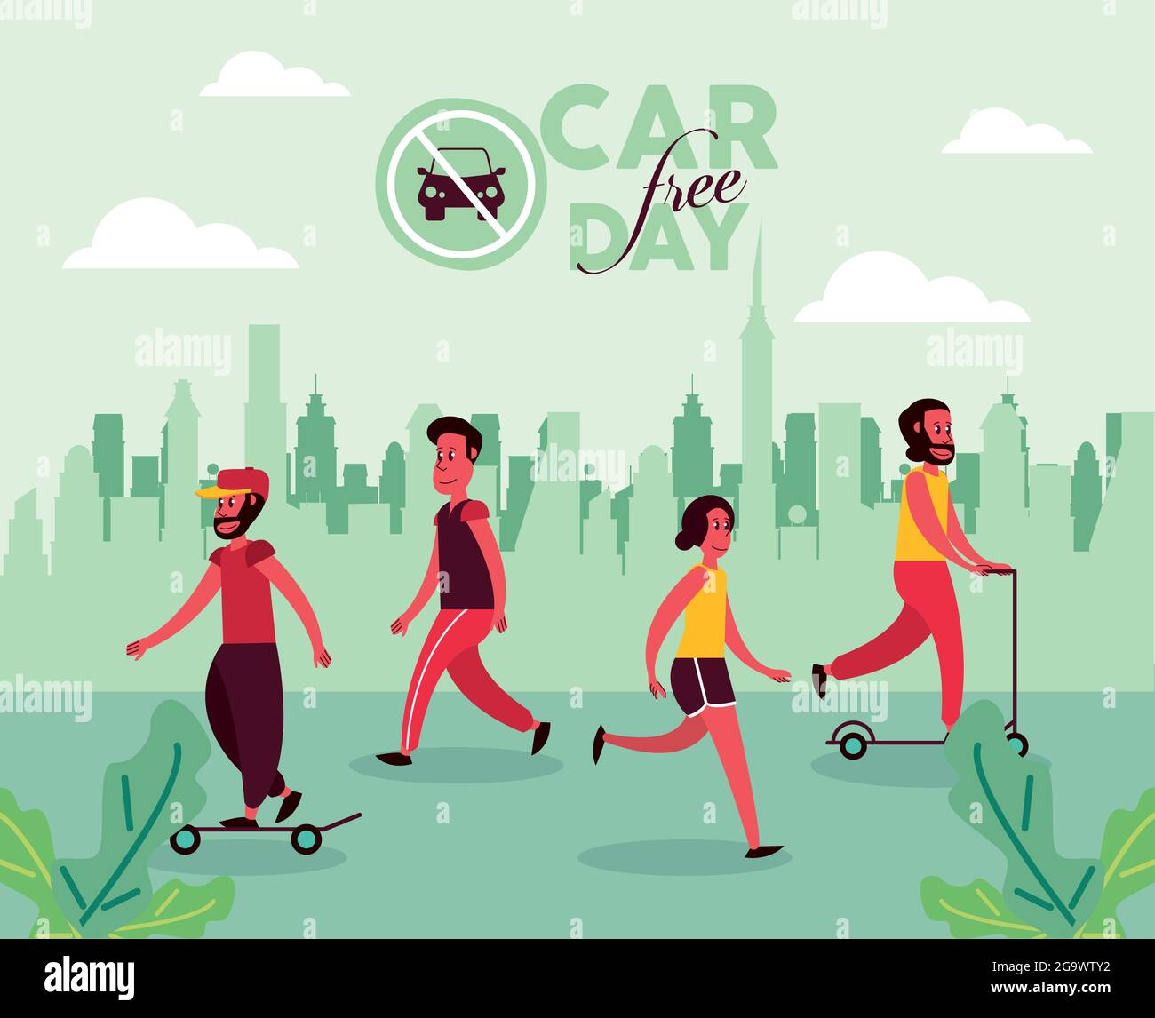 car free day poster Stock Vector Image & Art - Alamy
