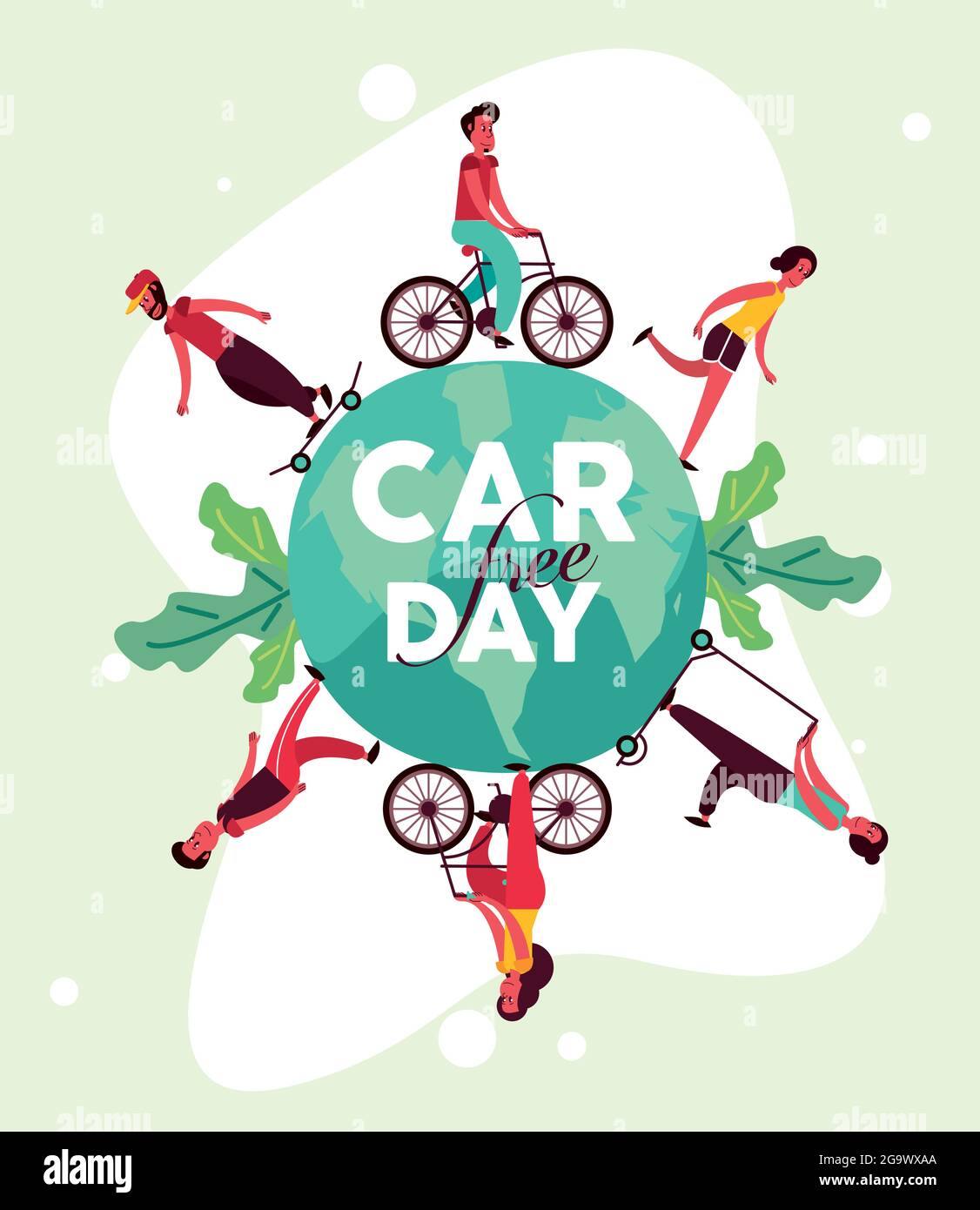 Car free earth day Stock Vector Images - Alamy