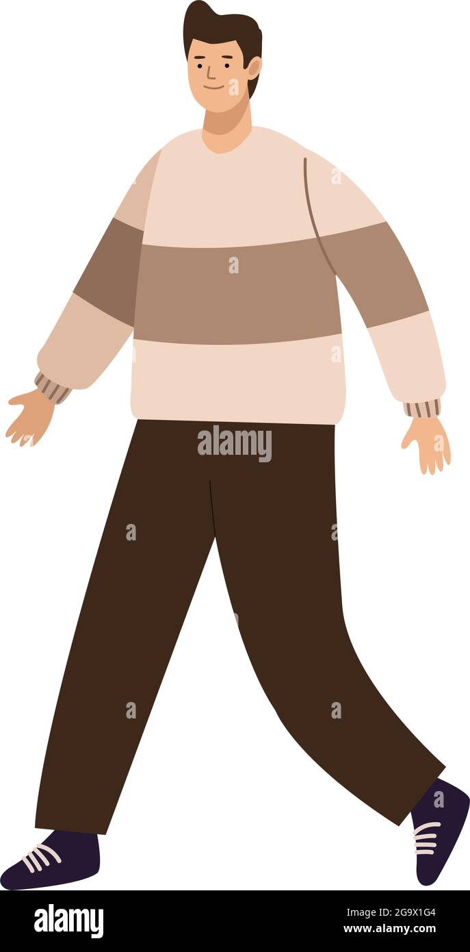 young man walking Stock Vector Image & Art - Alamy