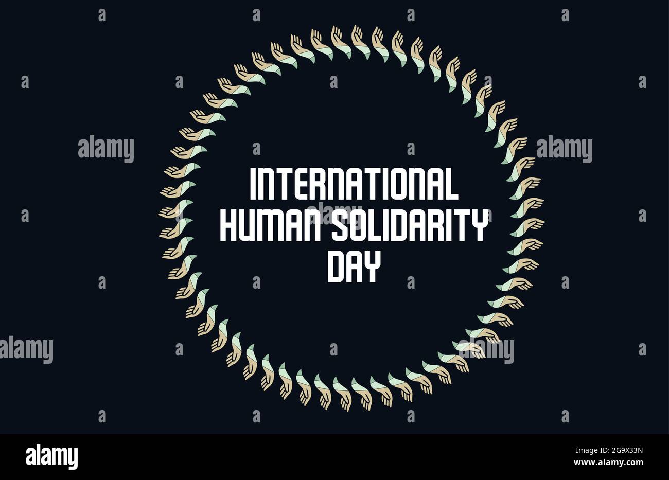 International Human Solidarity Day vector template Stock Vector