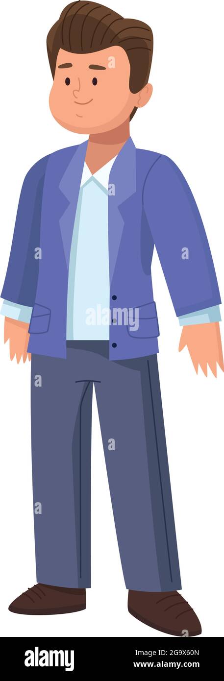 man wearing purple blazer Stock Vector