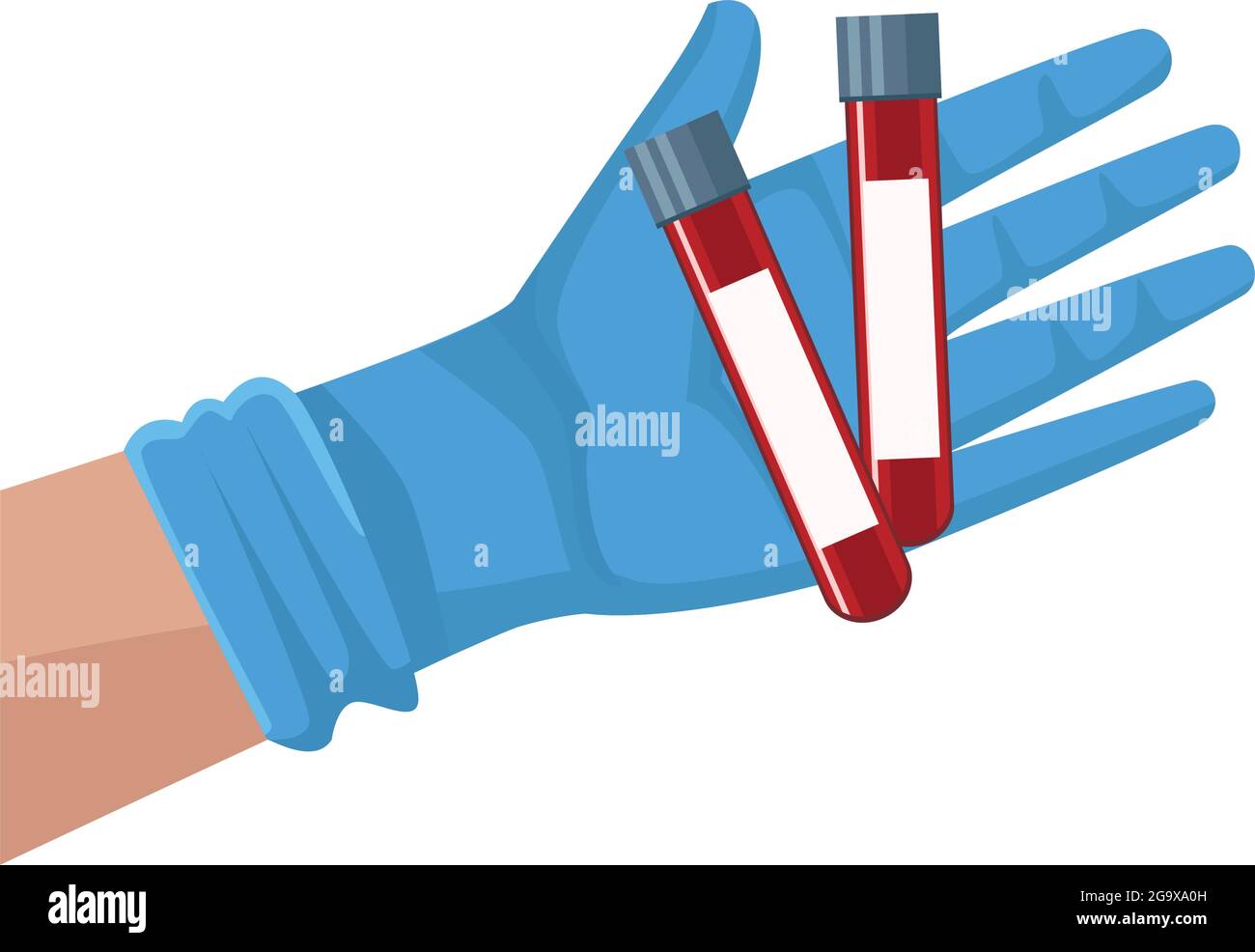 Medical blood tubes on hand Stock Vector Image & Art - Alamy