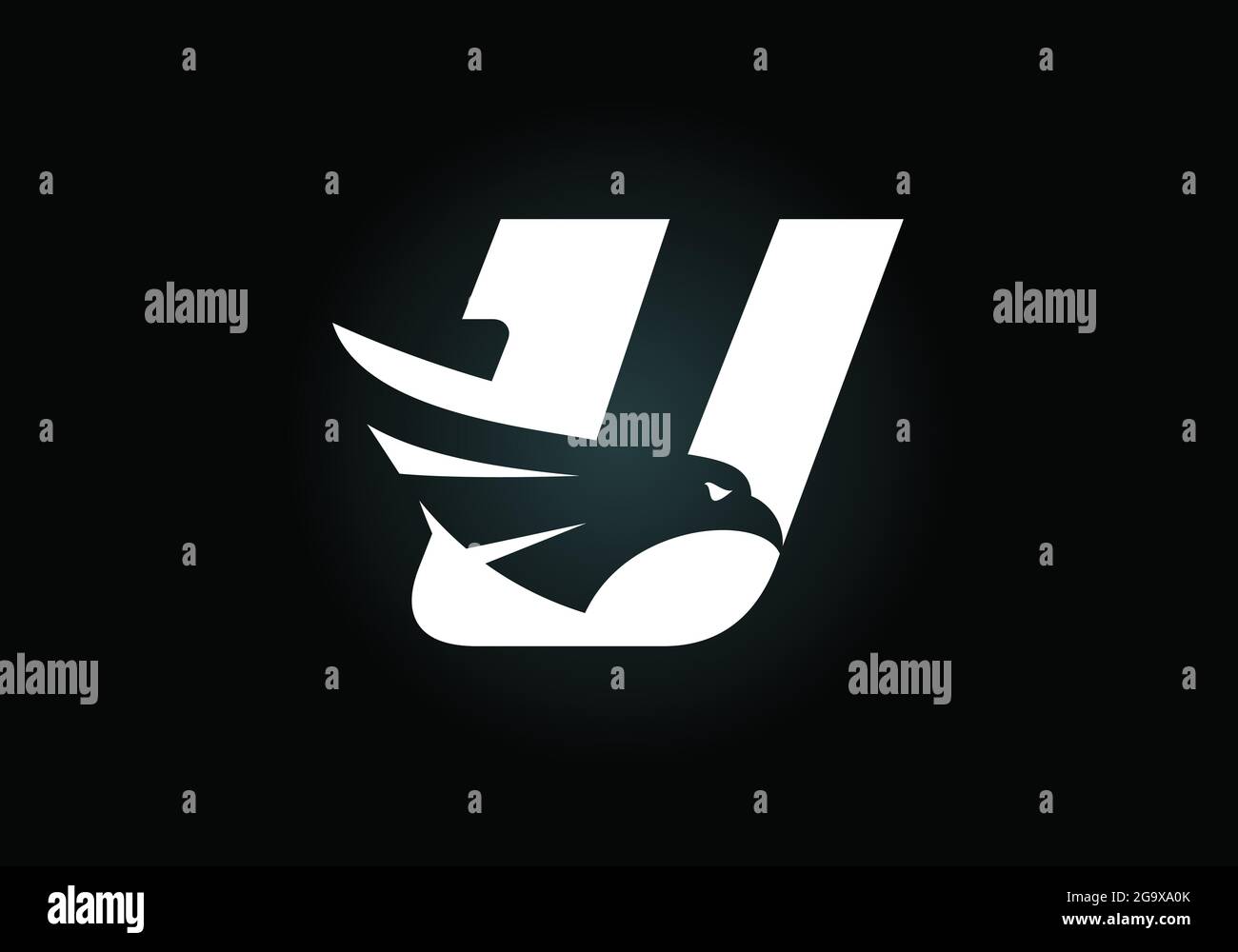 Initial U Monogram Letter Alphabet With Eagle Head Negative Space Symbol Creative Eagle Head Vector Illustration Modern Logo Design For Business Stock Vector Image Art Alamy