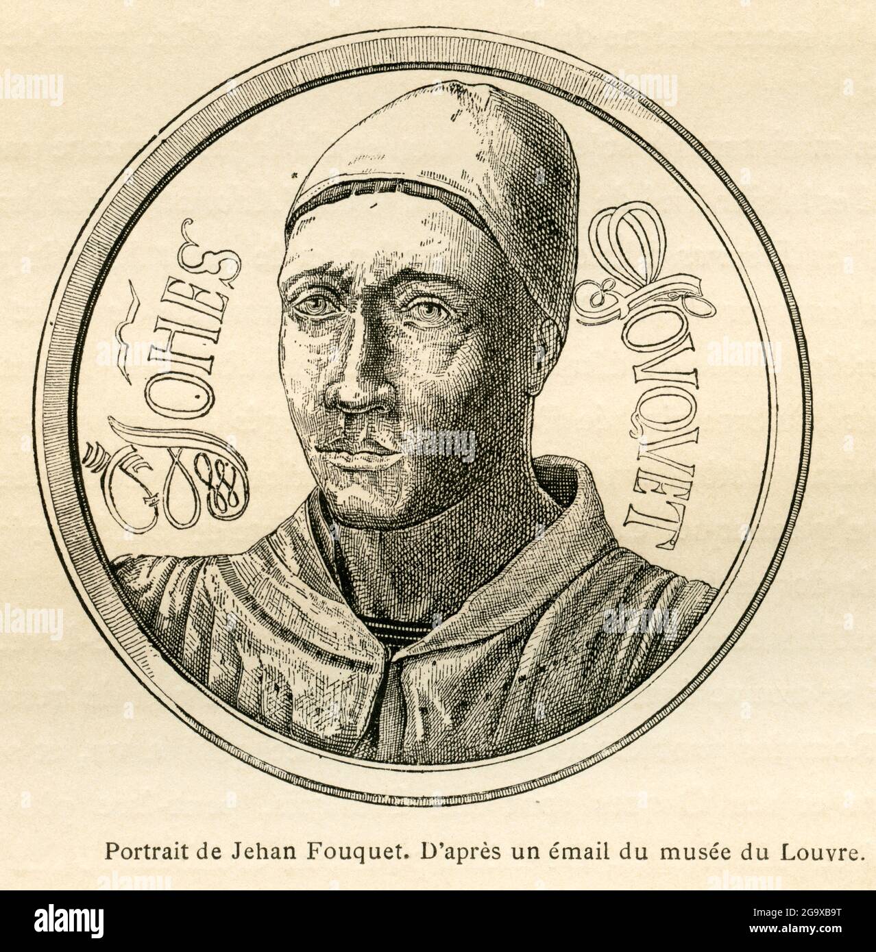 Jean Fouquet, French illuminator, from the 15th century, image from : 'L'Ancienne France, Le Livre, ARTIST'S COPYRIGHT HAS NOT TO BE CLEARED Stock Photo