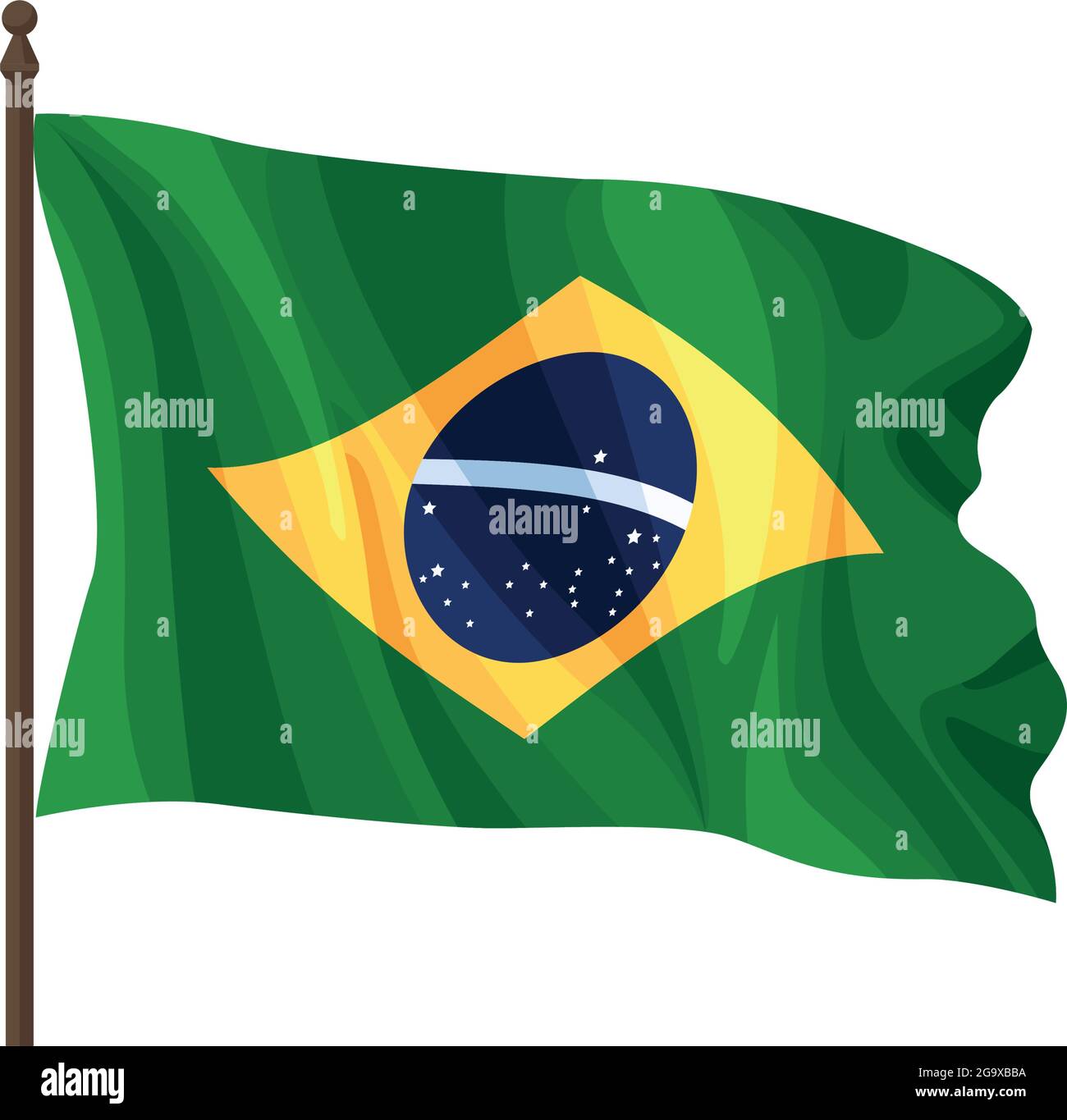 brazil flag waving Stock Vector Image & Art Alamy