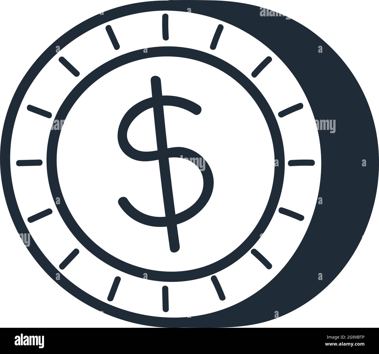 coin silhouette representation Stock Vector Image & Art - Alamy