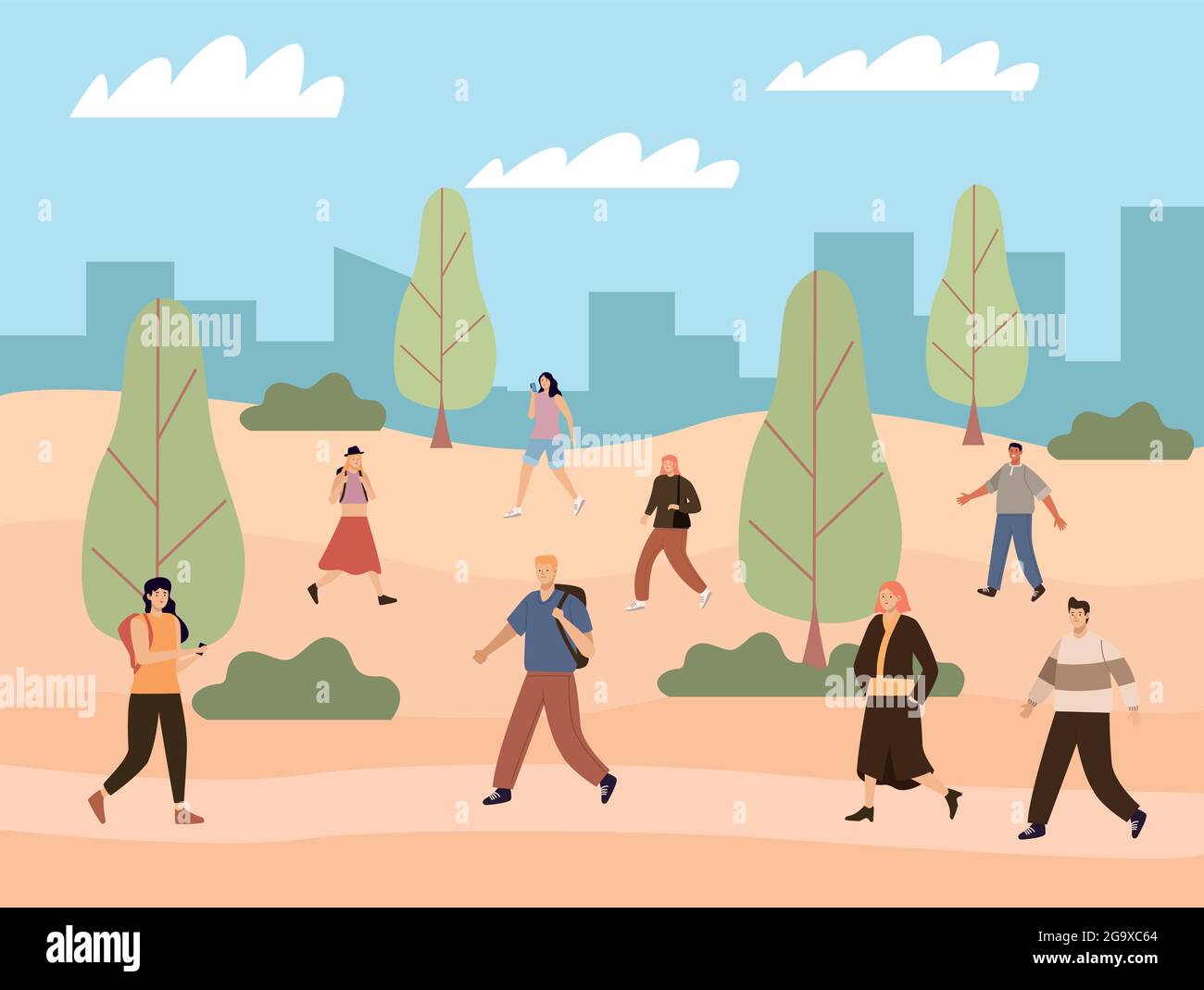 Walkers this way Stock Vector Images - Alamy