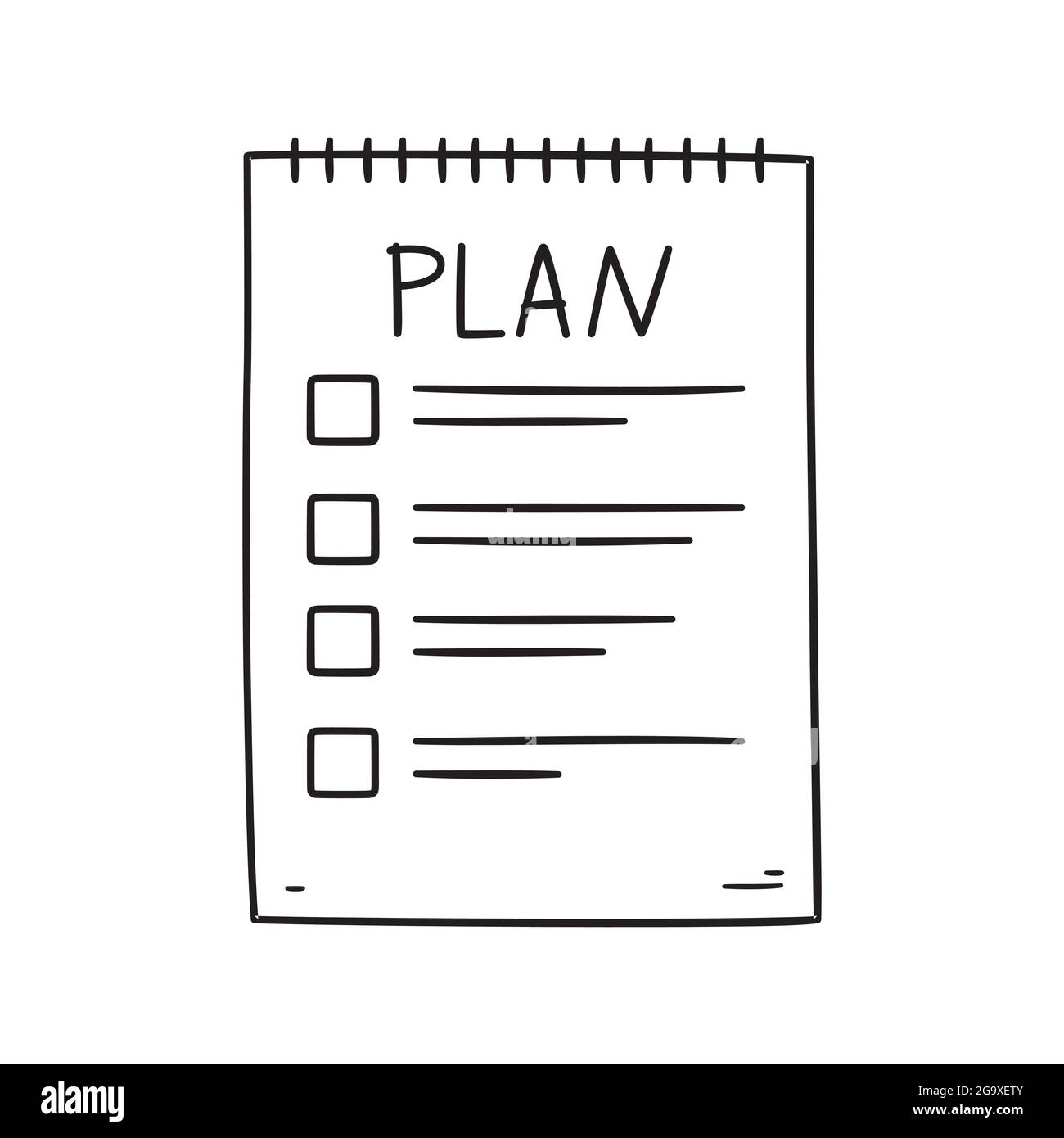 Plan or To do list concept. Hand drawn paper paper sheet. Memo list