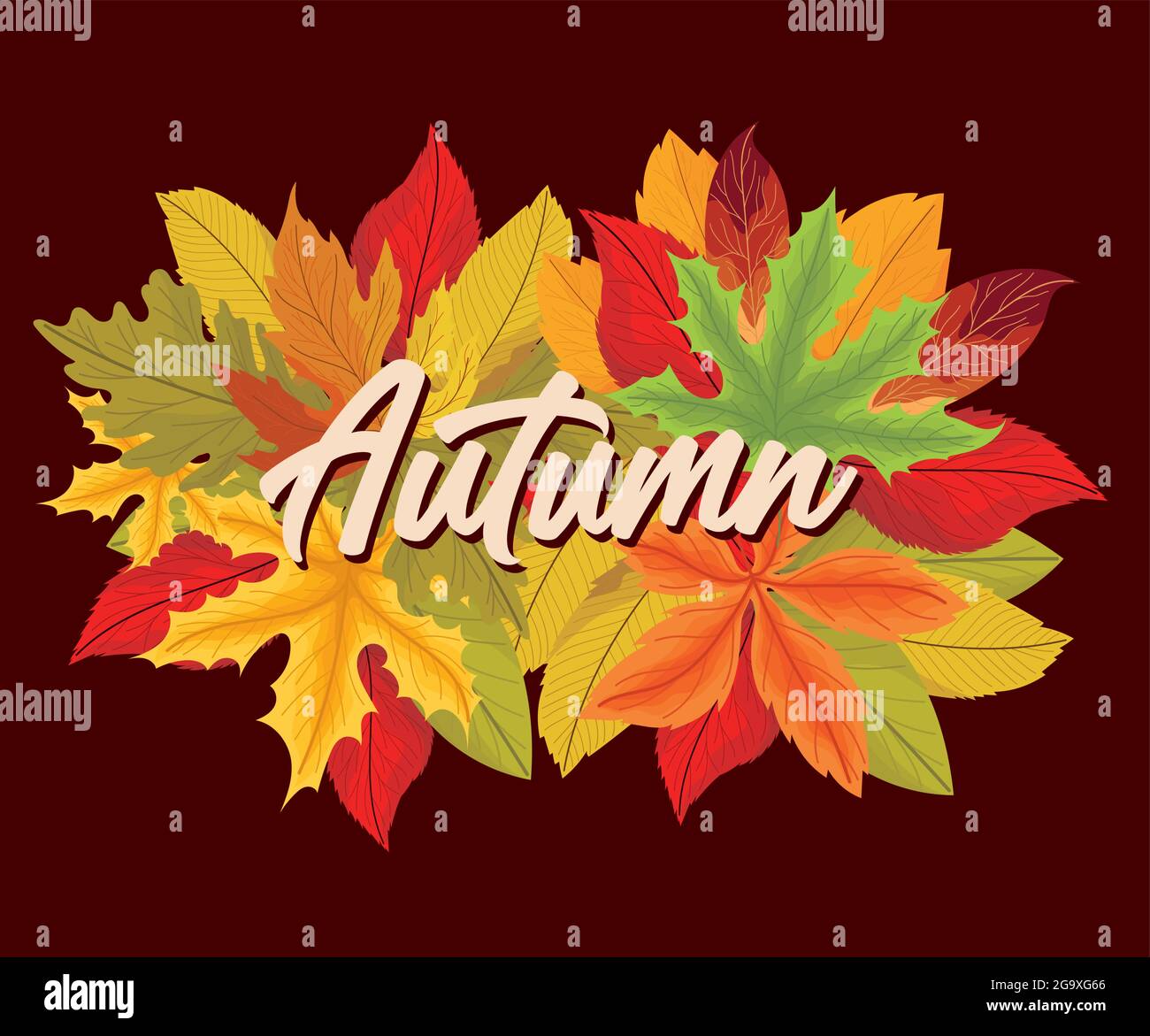 autumn leaves card Stock Vector Image & Art - Alamy