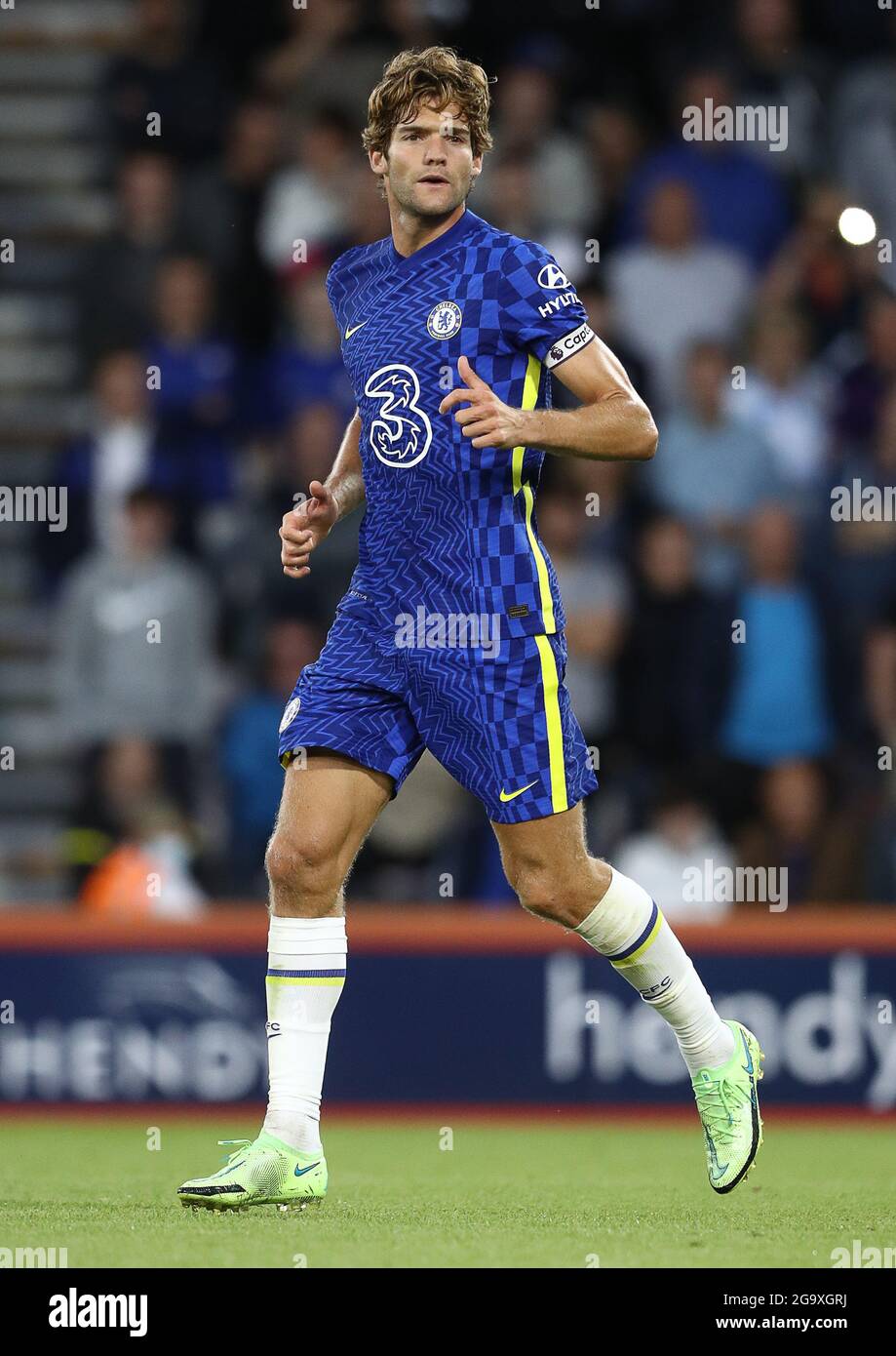 Bournemouth, England, 27th July 2021. Marcos Alonso of Chelsea during ...