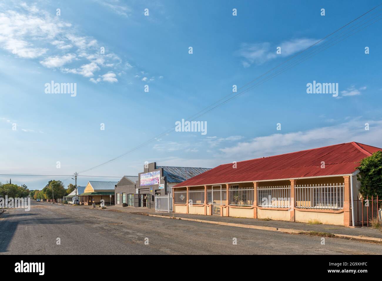 MIDDELBURG, SOUTH AFRICA APRIL 22, 2021 A street scene, with old