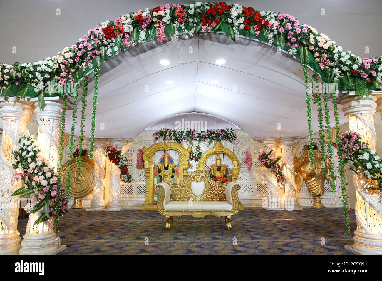 shot of Decorated stage Stock Photo