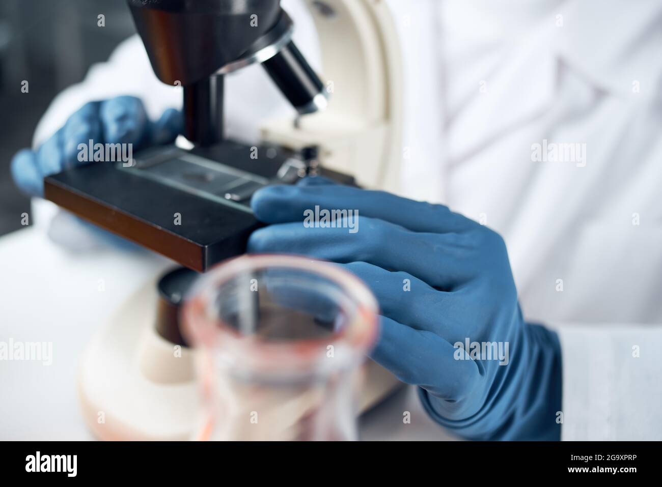 woman laboratory assistant research diagnostics professional science ...