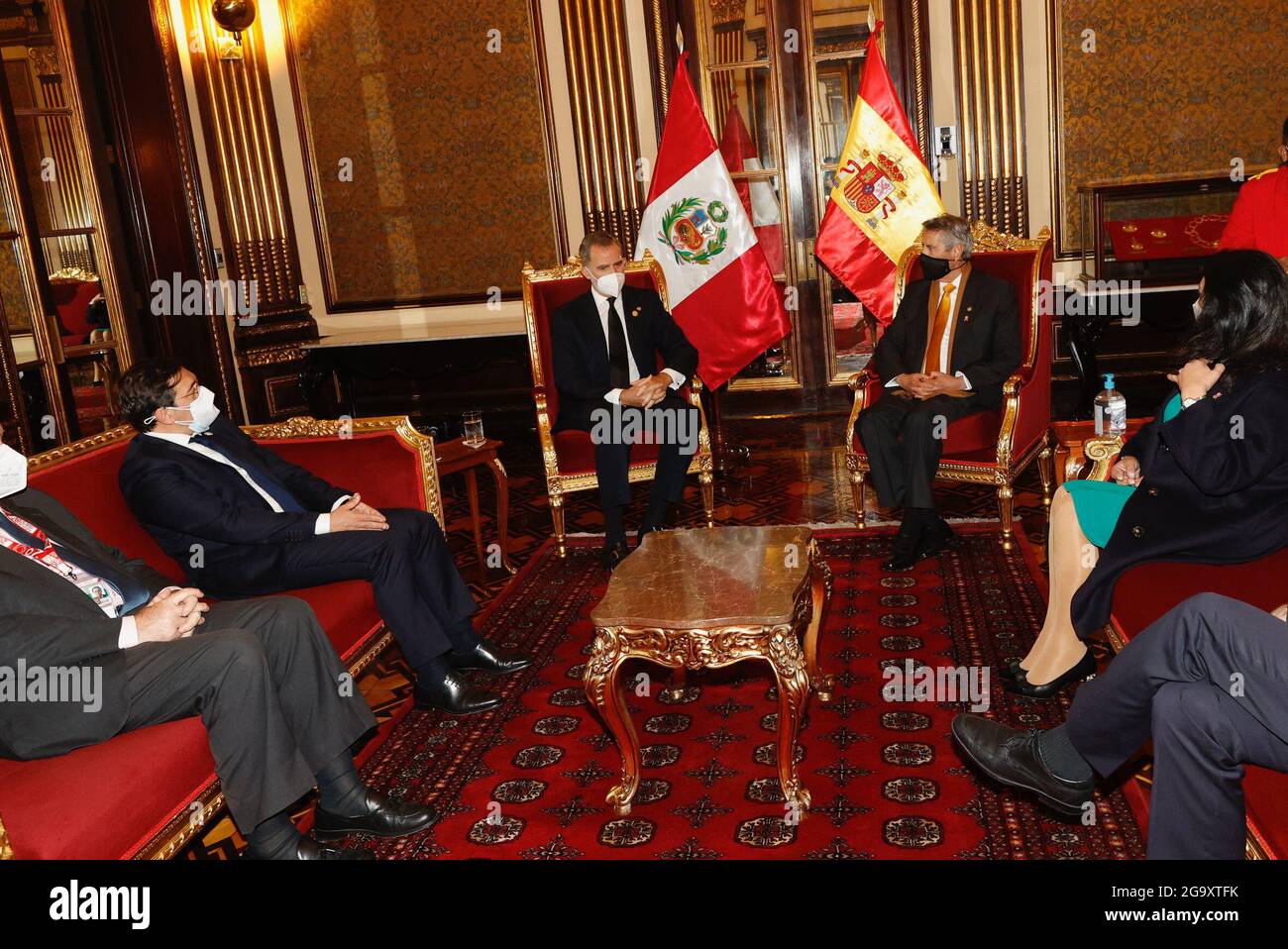 27-07-2021 Lima King Felipe and Francisco Sagasti attending the ...