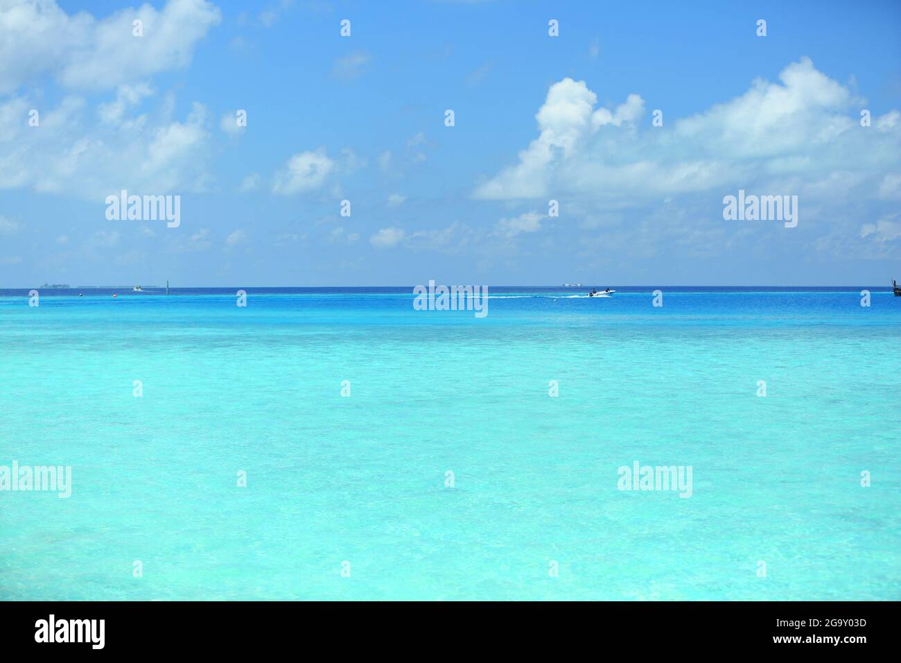View of beautiful blue ocean water in resort Stock Photo - Alamy
