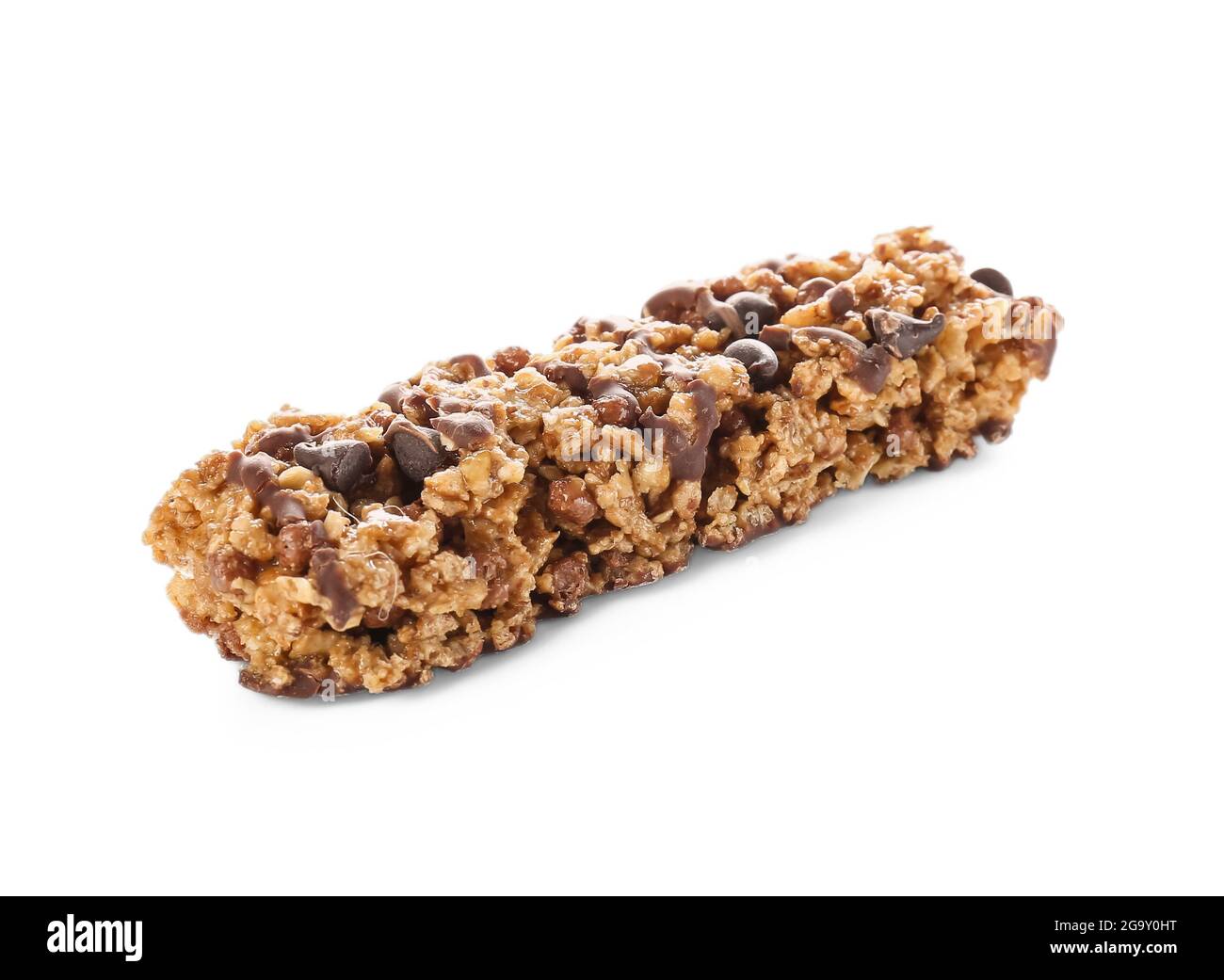 Healthy cereal bar on white background Stock Photo Alamy