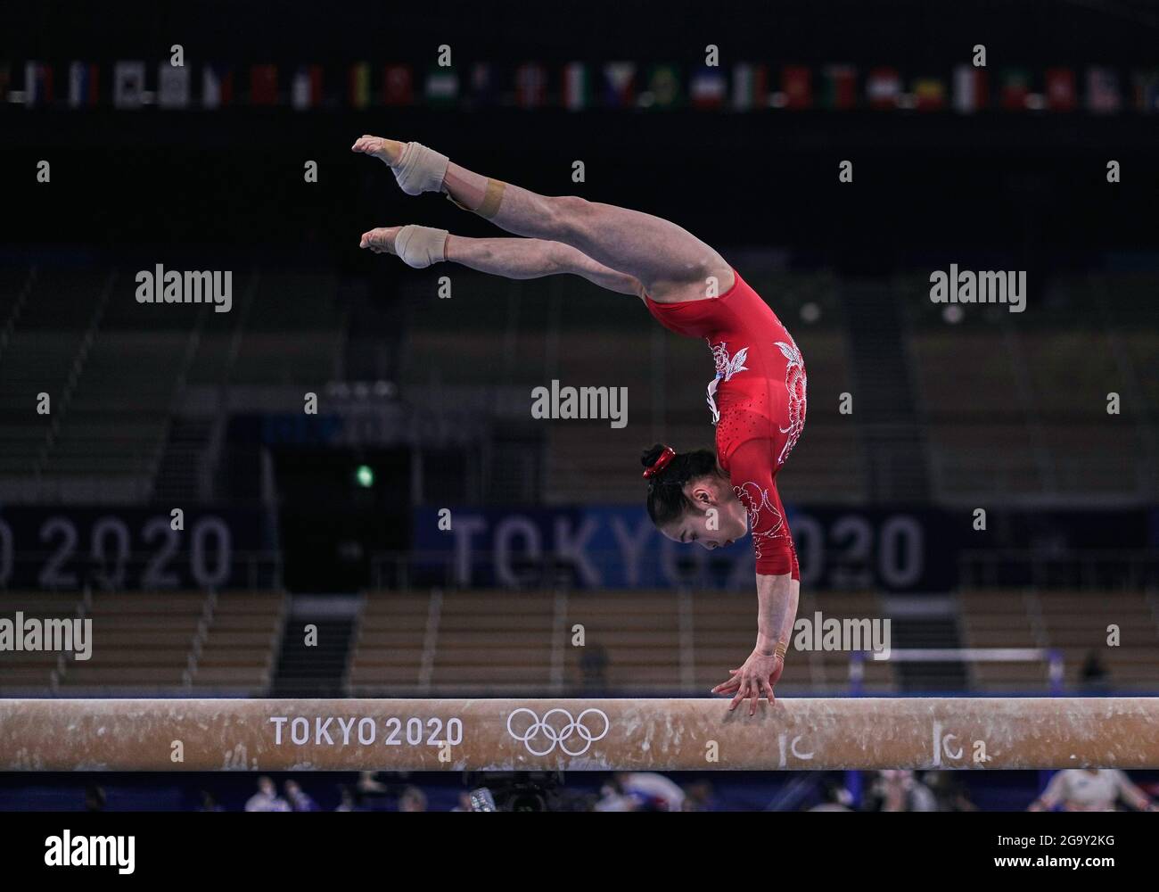 July 25, 2021: Jin Zhang of China during women's artistic gymnastics ...