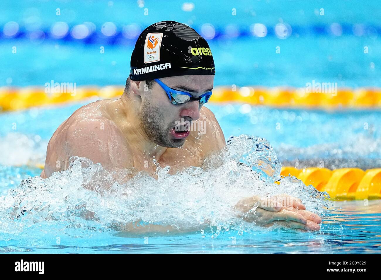 Tokio, Japan. 28th July, 2021. Swimming Olympics, men, 200 m breaststroke, semifinals at Tokyo