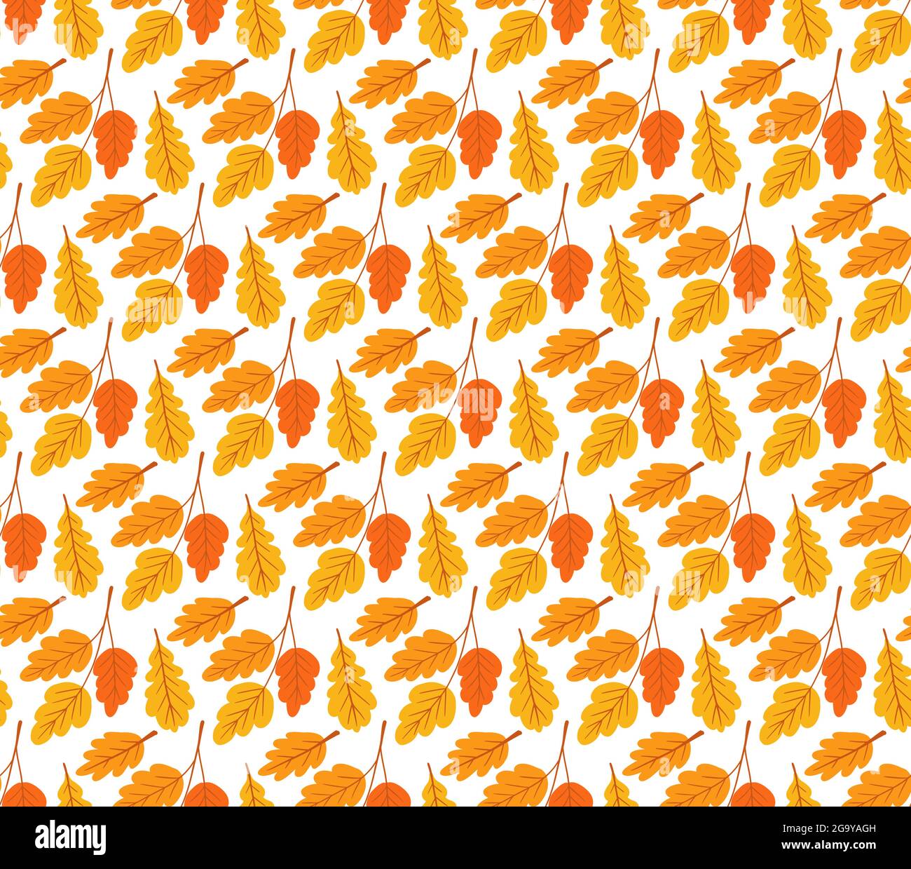 Seamless pattern with colorful autumn leaves. Vector illustration Stock ...