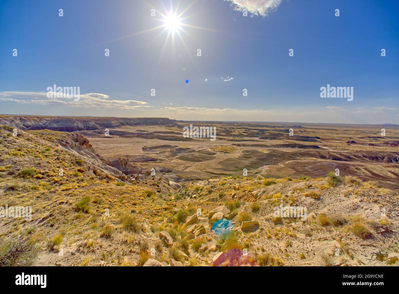 West view from Billings Gap Trail, Petrified Forest National Park, Arizona, USA Stock Photo