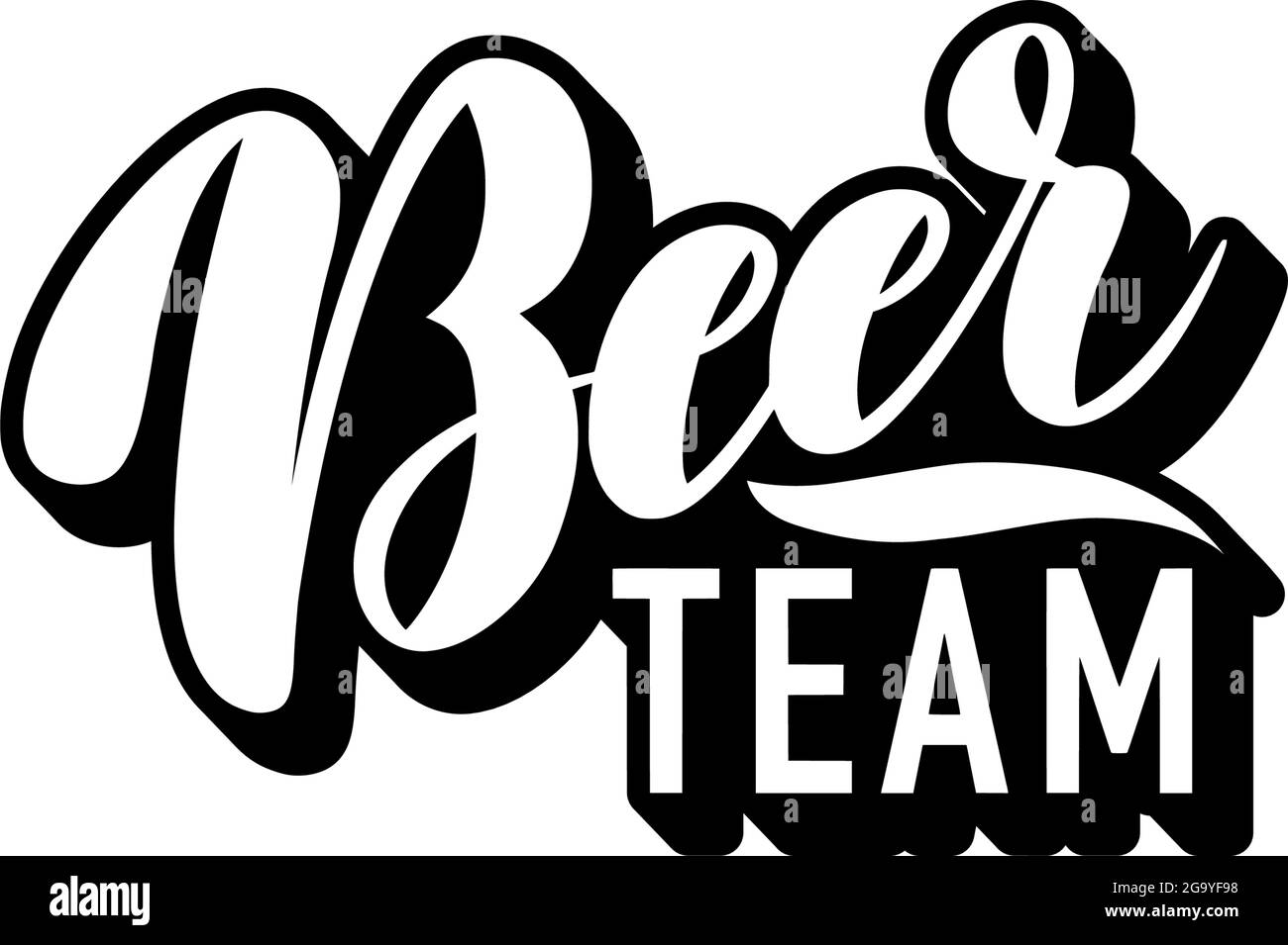 Beer lettering card Black and White Stock Photos & Images - Alamy