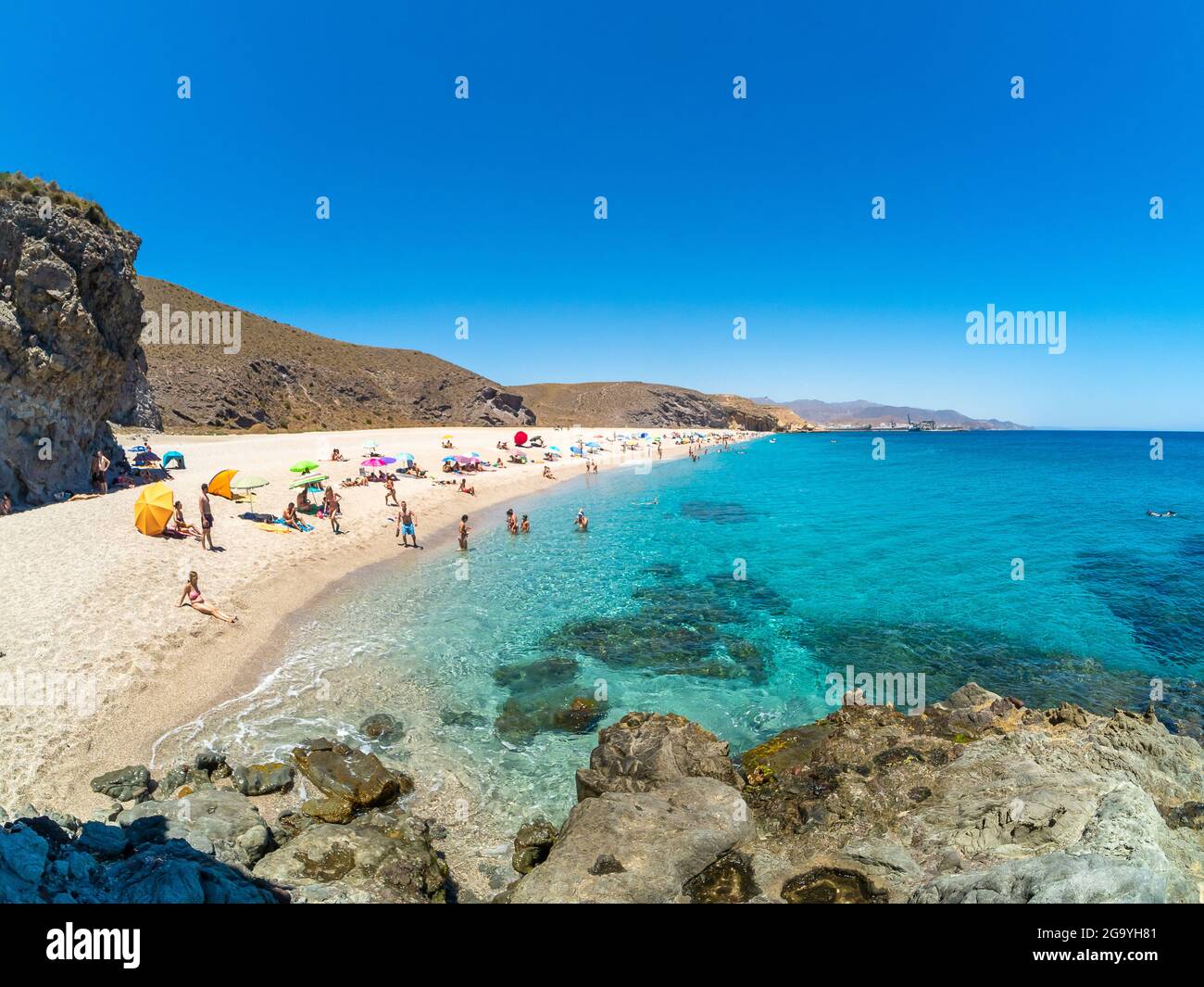Beach of the dead in Carboneras, Almeria - The mermaid reef is located in  the Cabo de Gata Natural Park. Andalusia. Spain. (Arrecife de las Sirenas  Stock Photo - Alamy