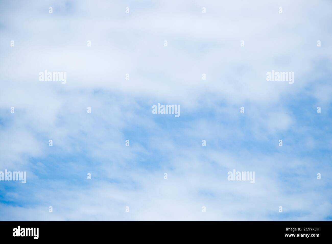 Blue color sky with white cloud background Stock Photo