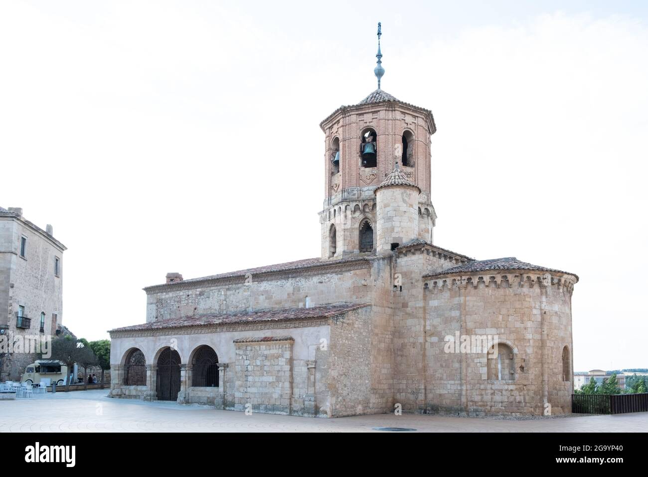 Romanesque church of San Miguel de Almazan, Soria Stock Photo