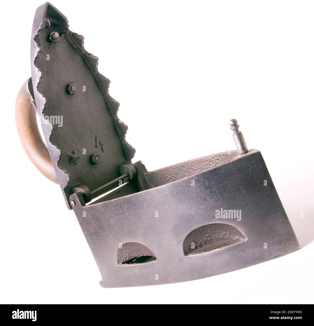 old castiron iron, cut out Stock Photo Alamy