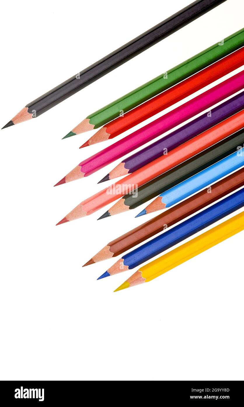 colored pencil, cutout Stock Photo Alamy