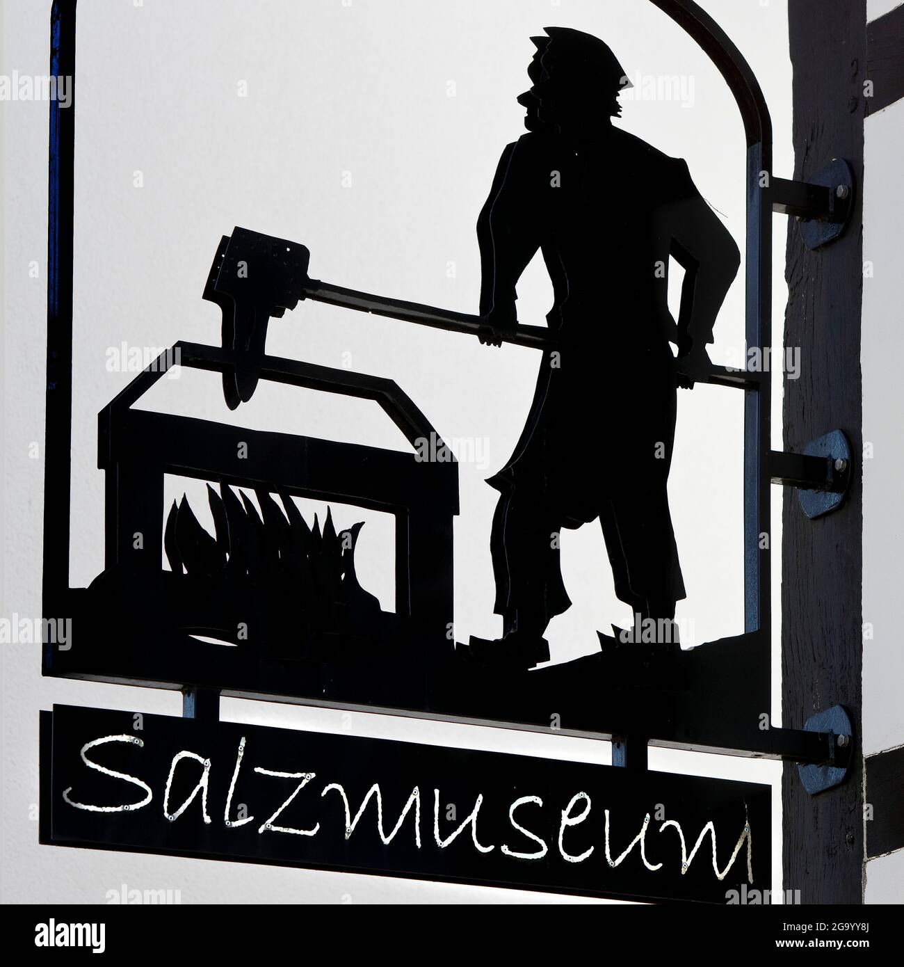 Salt museum, home house with museum for the history of salt production, Germany, North Rhine-Westphalia, East Westphalia, Salzkotten Stock Photo