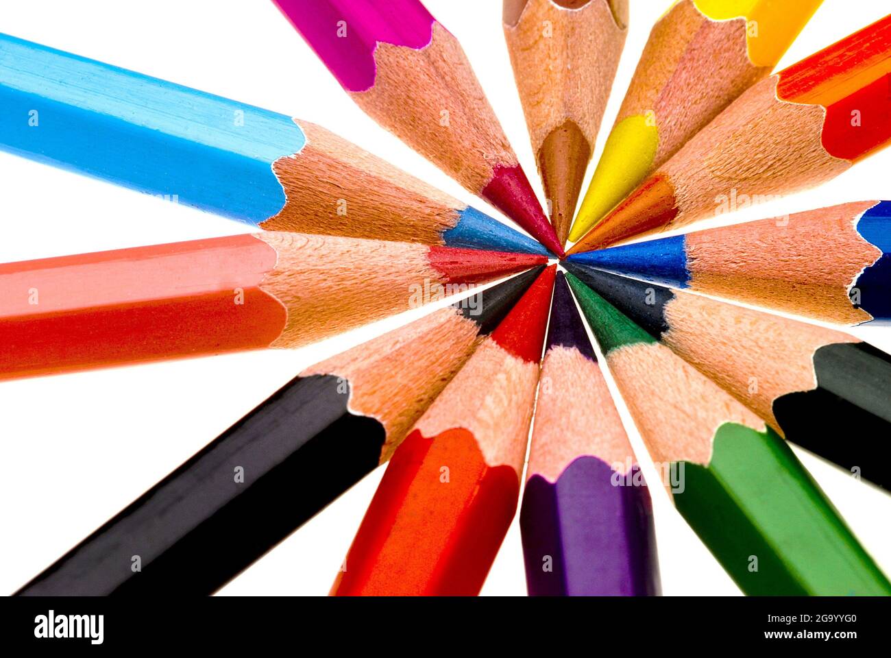 colored pencil, cutout Stock Photo Alamy