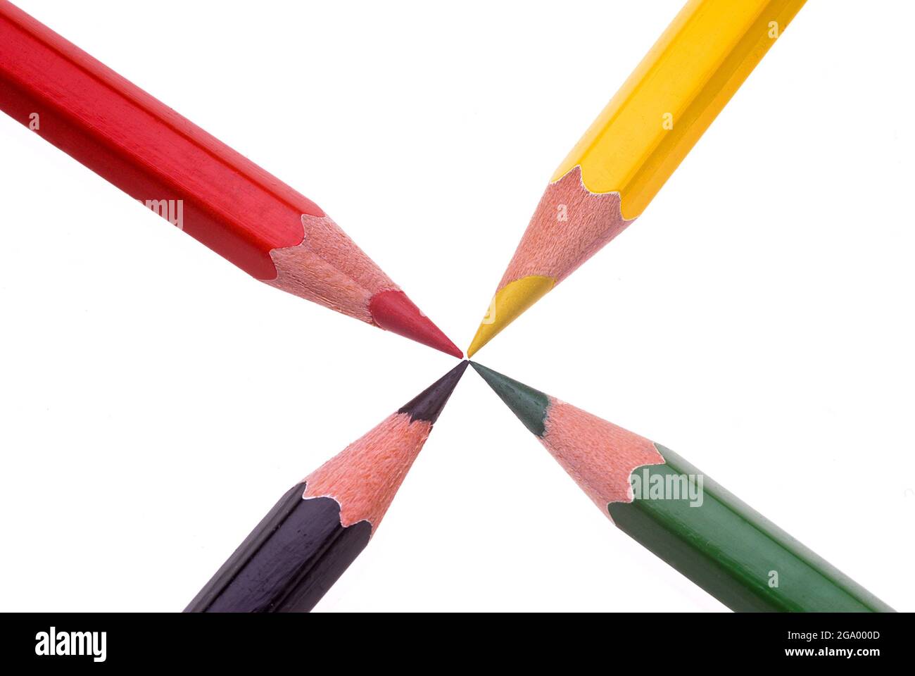 colored pencil, symbol picture of political parties Stock Photo