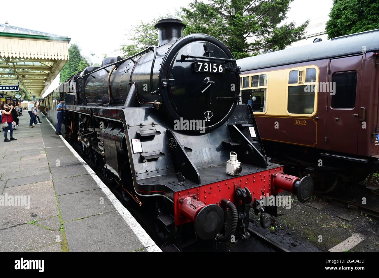 BR Standard Class 5 73156 steam Stock Photo Alamy